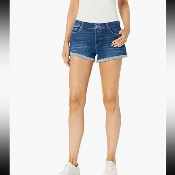 NWT PAIGE Jimmy Jimmy Short Cuffed Dark Wash 
size 28 - Picture 4 of 12